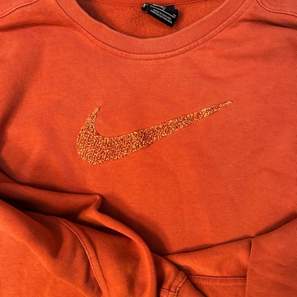 Nike Vintage Y2K Cropped Sweatshirt Burnt Orange Swoosh Size Small - Picture 2 of 10